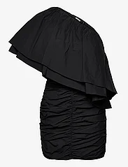 ROTATE Birger Christensen - Taft Pleated One-Shoulder Dress - black - 0