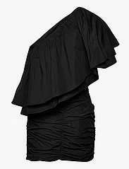 ROTATE Birger Christensen - Taft Pleated One-Shoulder Dress - black - 1