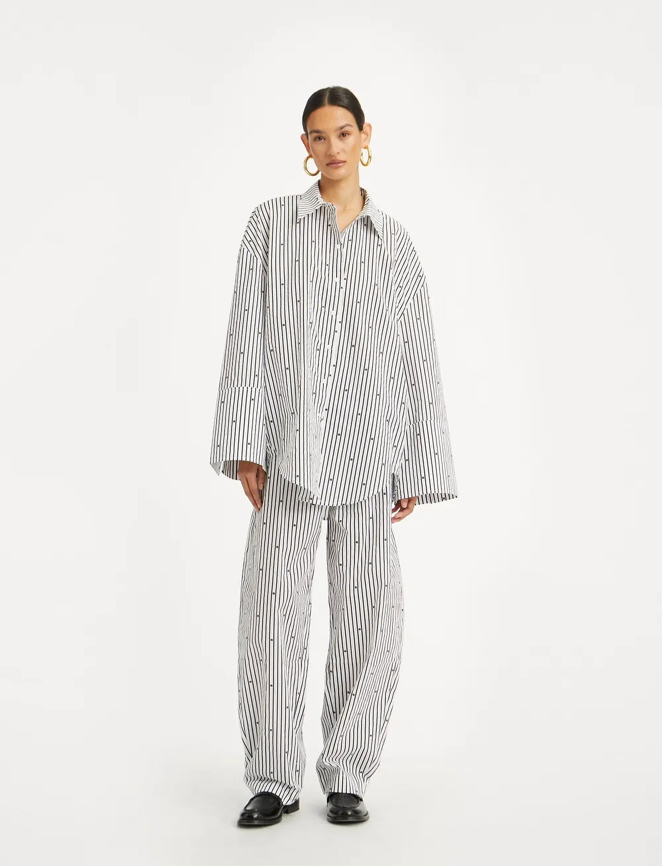 ROTATE Birger Christensen Poplin Oversized Shirt - White - 34