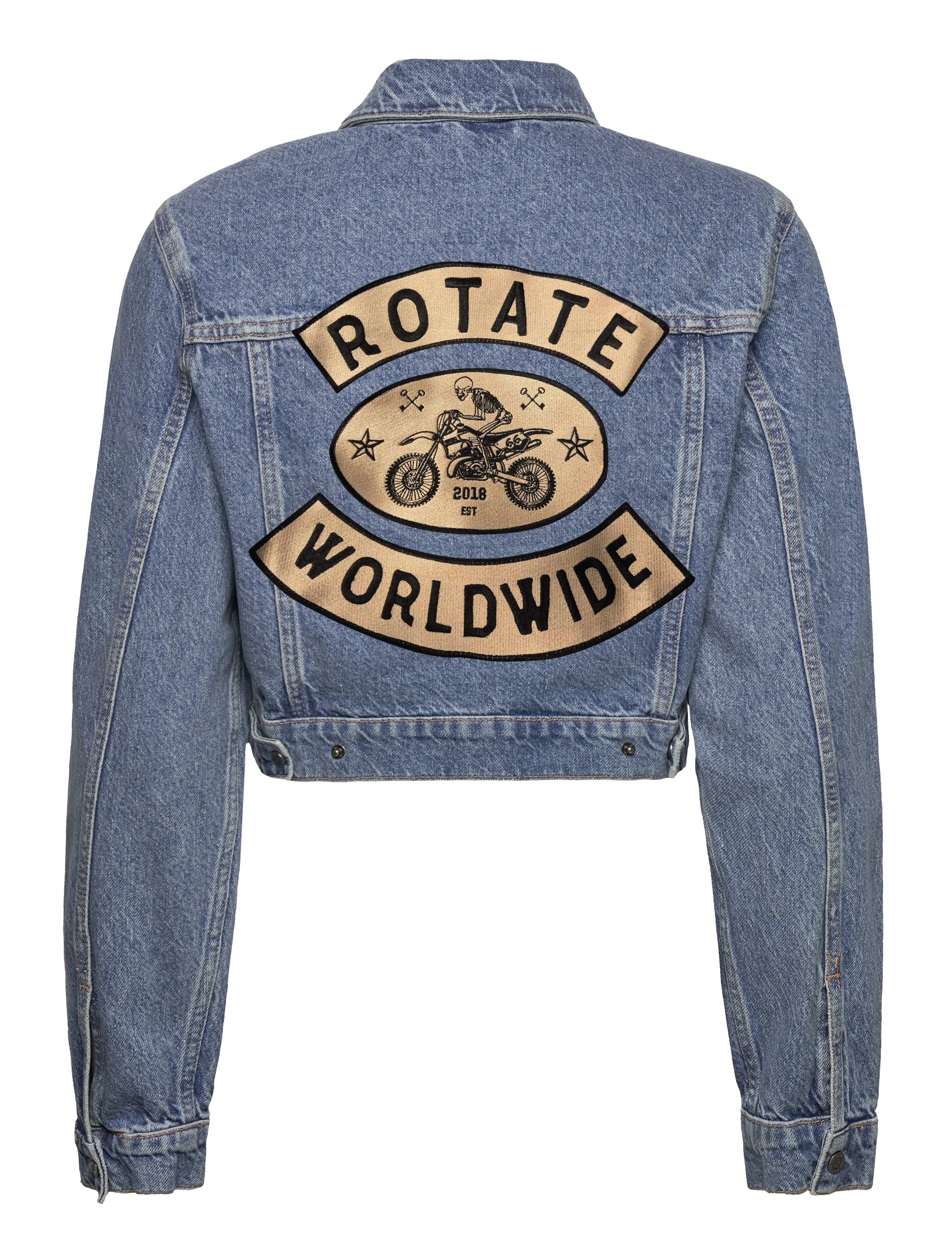 ROTATE Birger Christensen - Twill Oversized Jacket - frühlingsjacken - medium blue denim - 1