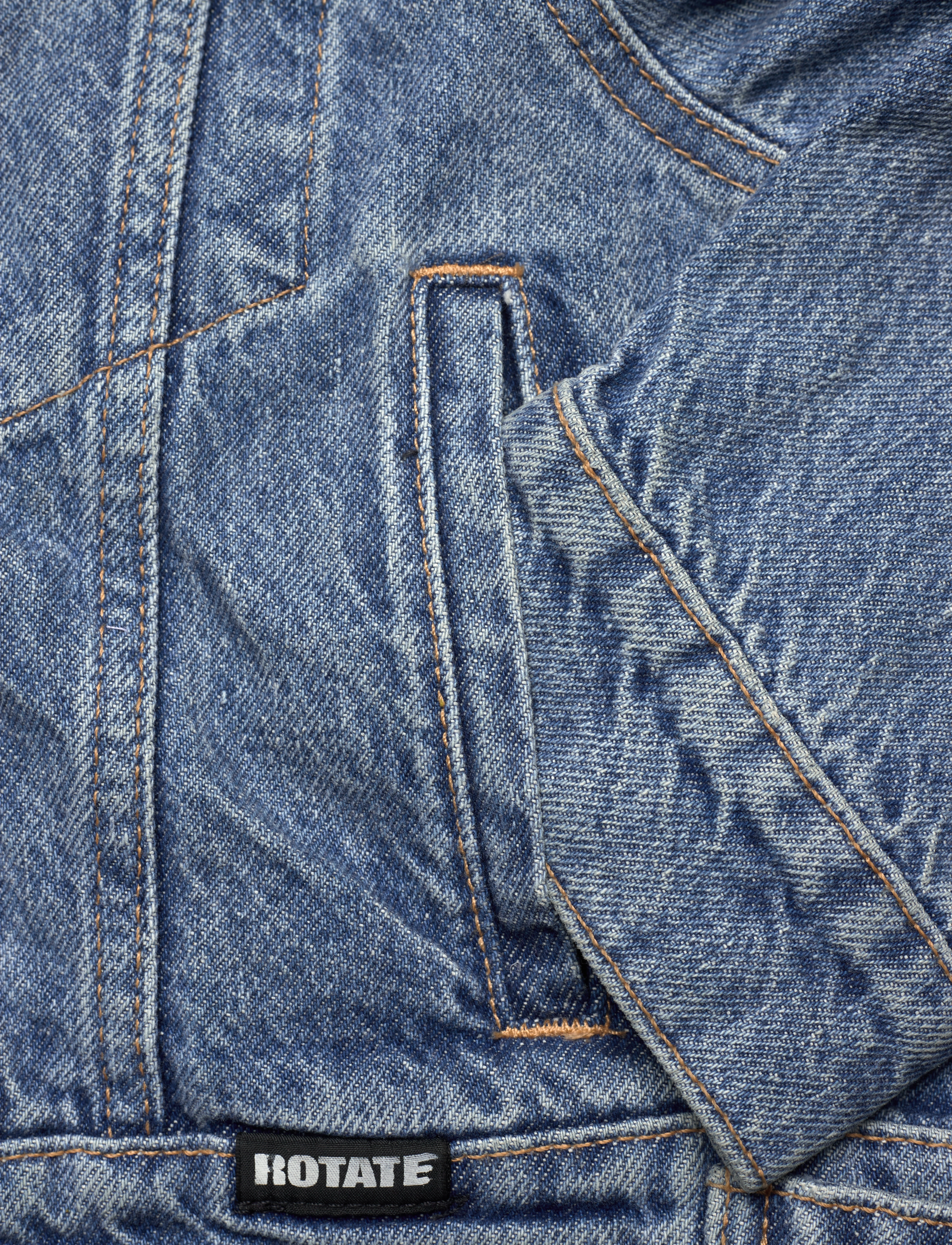ROTATE Birger Christensen - Twill Oversized Jacket - frühlingsjacken - medium blue denim - 3