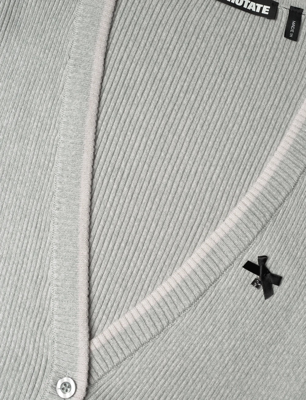 ROTATE Birger Christensen - Fine Rib Cardigan - cardigans - sterling blue comb. - 5