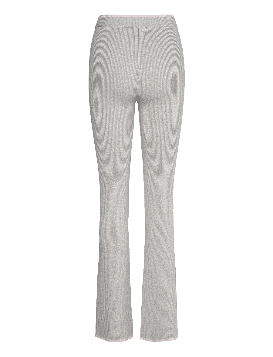 ROTATE Birger Christensen - Fine Rib Flared Pants - alt laiad püksid - sterling blue comb. - 2