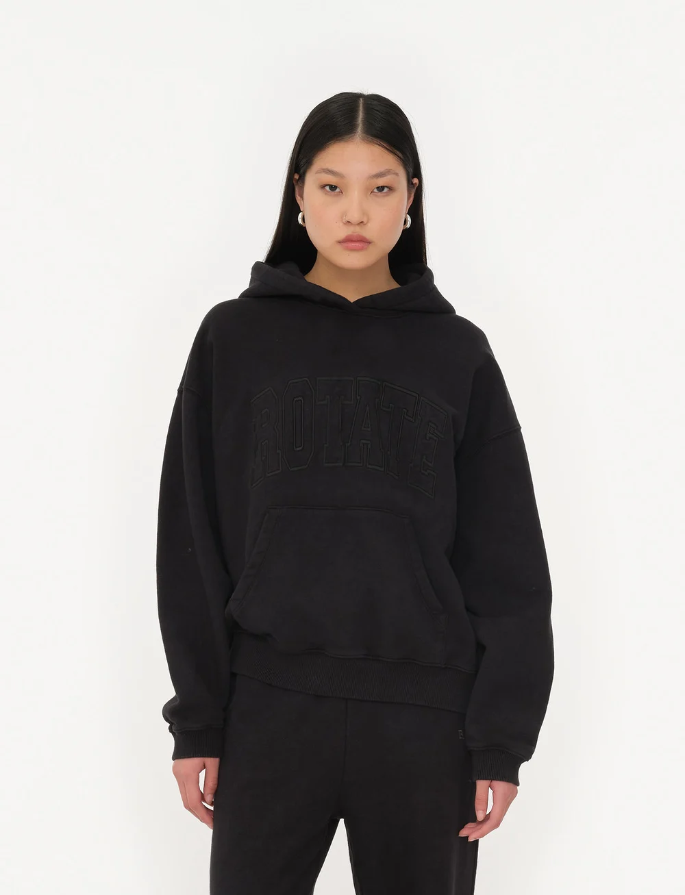 ROTATE Birger Christensen Washed Heavy Sweat Hoodie Kapuzenpullover Boozt