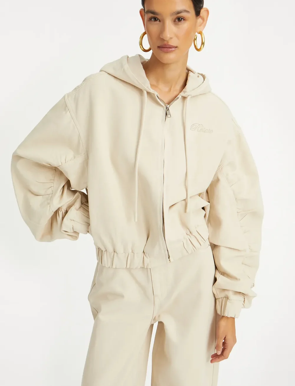 ROTATE Birger Christensen - HEAVY WOVEN JACKET - sweatshirts & hoodies - oatmeal - 0