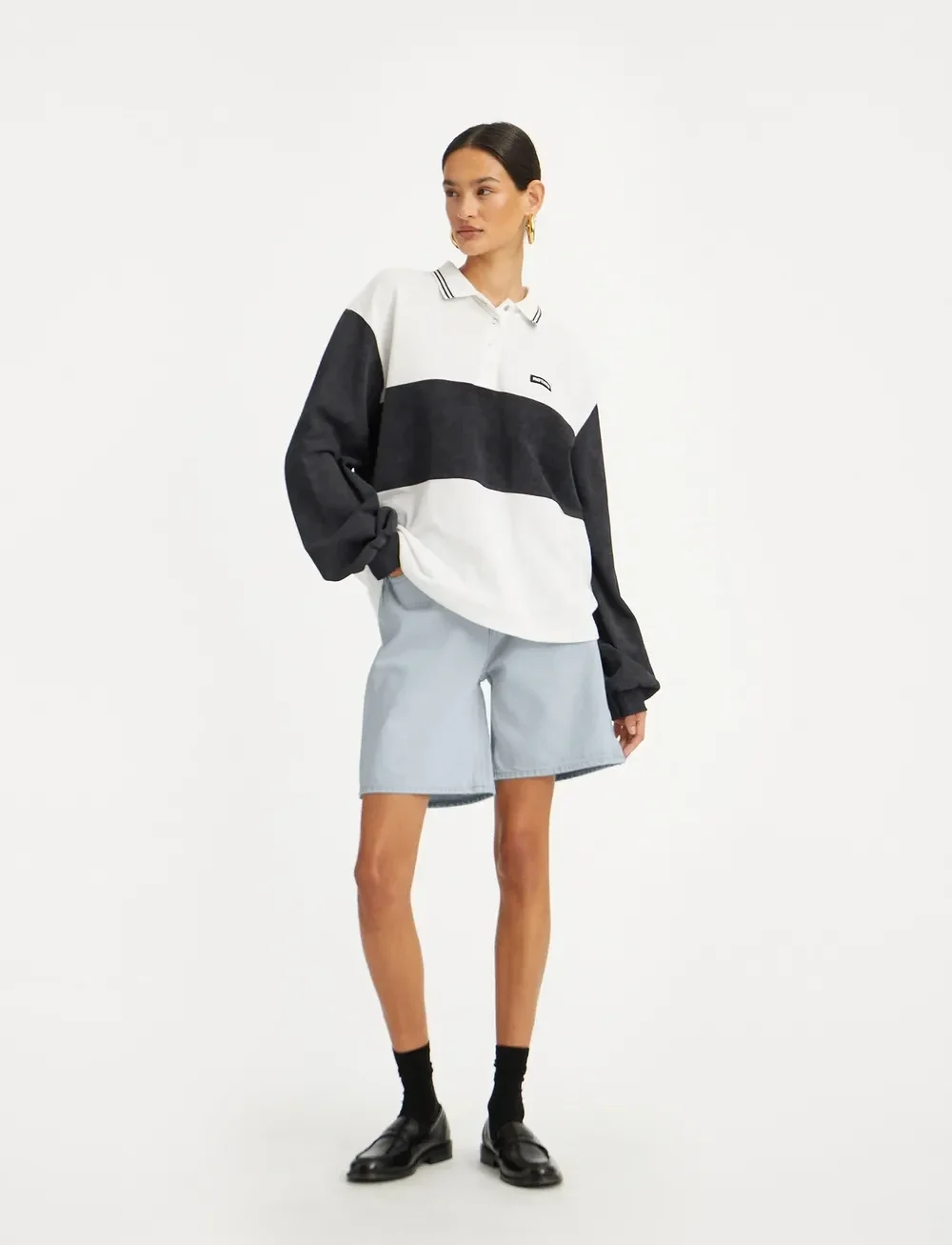 ROTATE Birger Christensen - PIQUE LONGSLEEVE POLO - polosärgid - bright white - 0