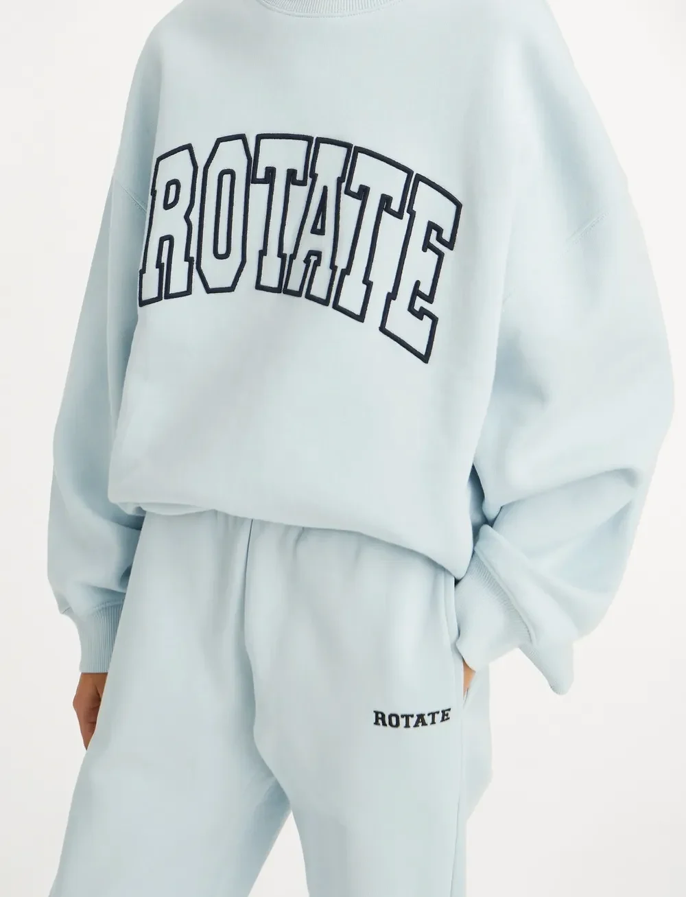 ROTATE Birger Christensen - HEAVY SWEAT CREWNECK - sweatshirts & hoodies - baby blue - 5