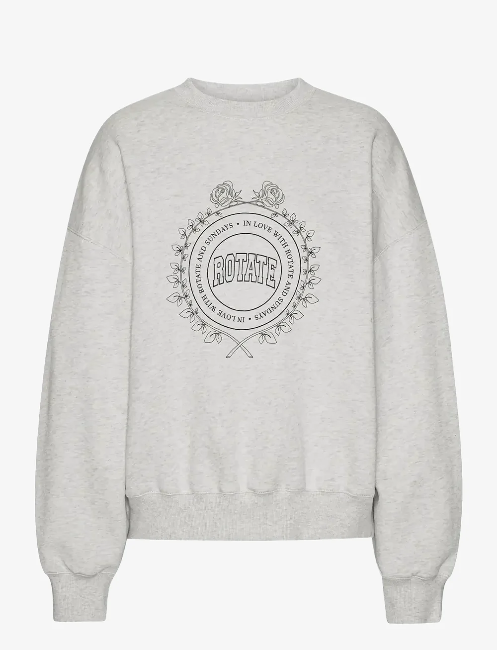 ROTATE Birger Christensen - HEAVY SWEAT CREWNECK - sweatshirts & hoodies - white melange - 2