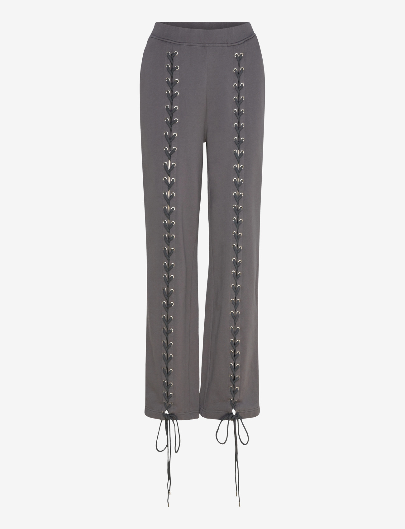 ROTATE Birger Christensen - LACING SWEATPANTS - bukser med lige ben - gray pinstripe - 1