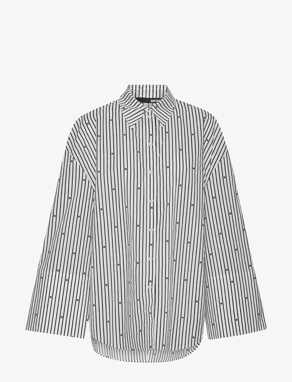 ROTATE Birger Christensen - POPLIN OVERSIZED SHIRT - jeansskjortor - 1000 black comb. - 1
