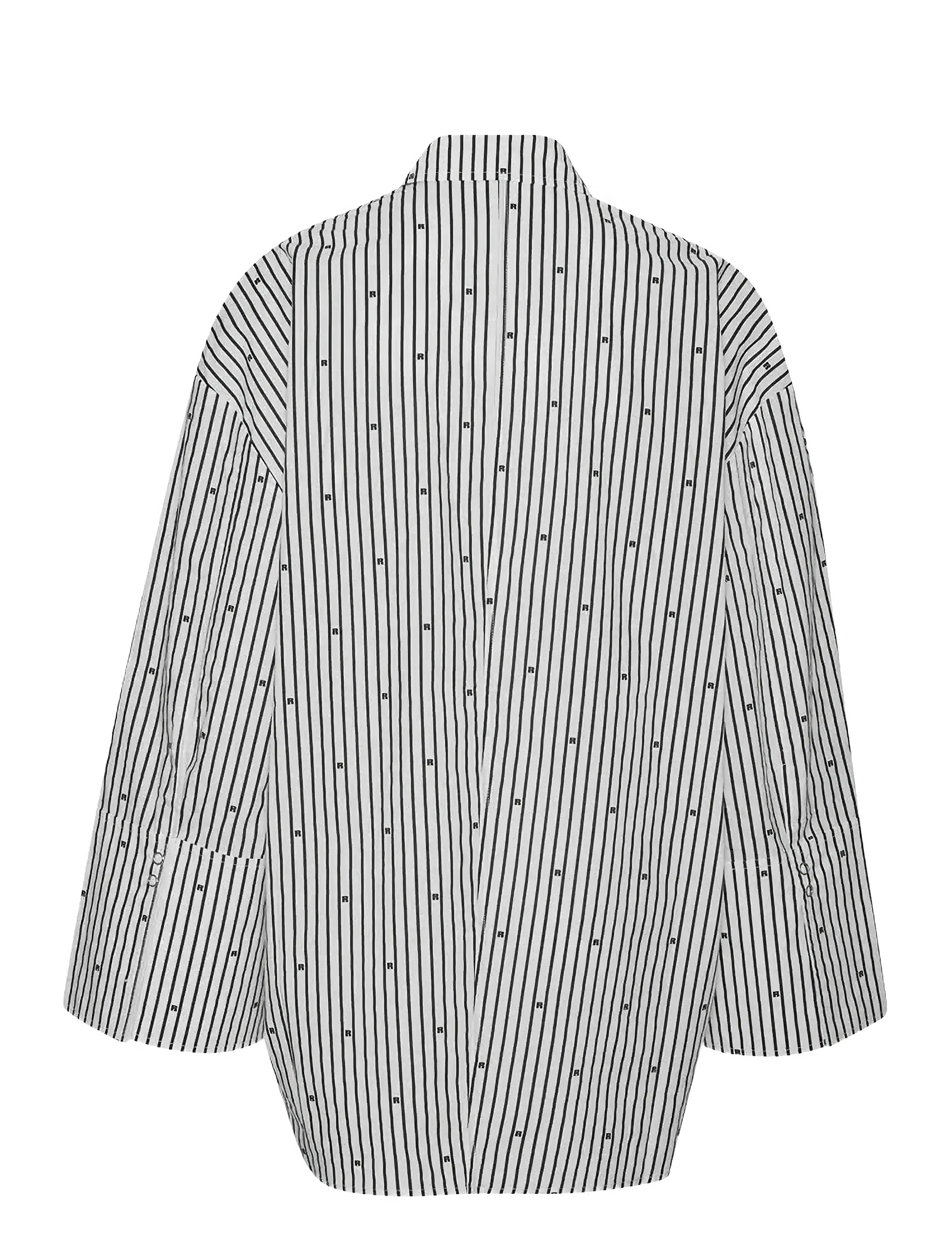 ROTATE Birger Christensen - POPLIN OVERSIZED SHIRT - 1000 black comb. - 2