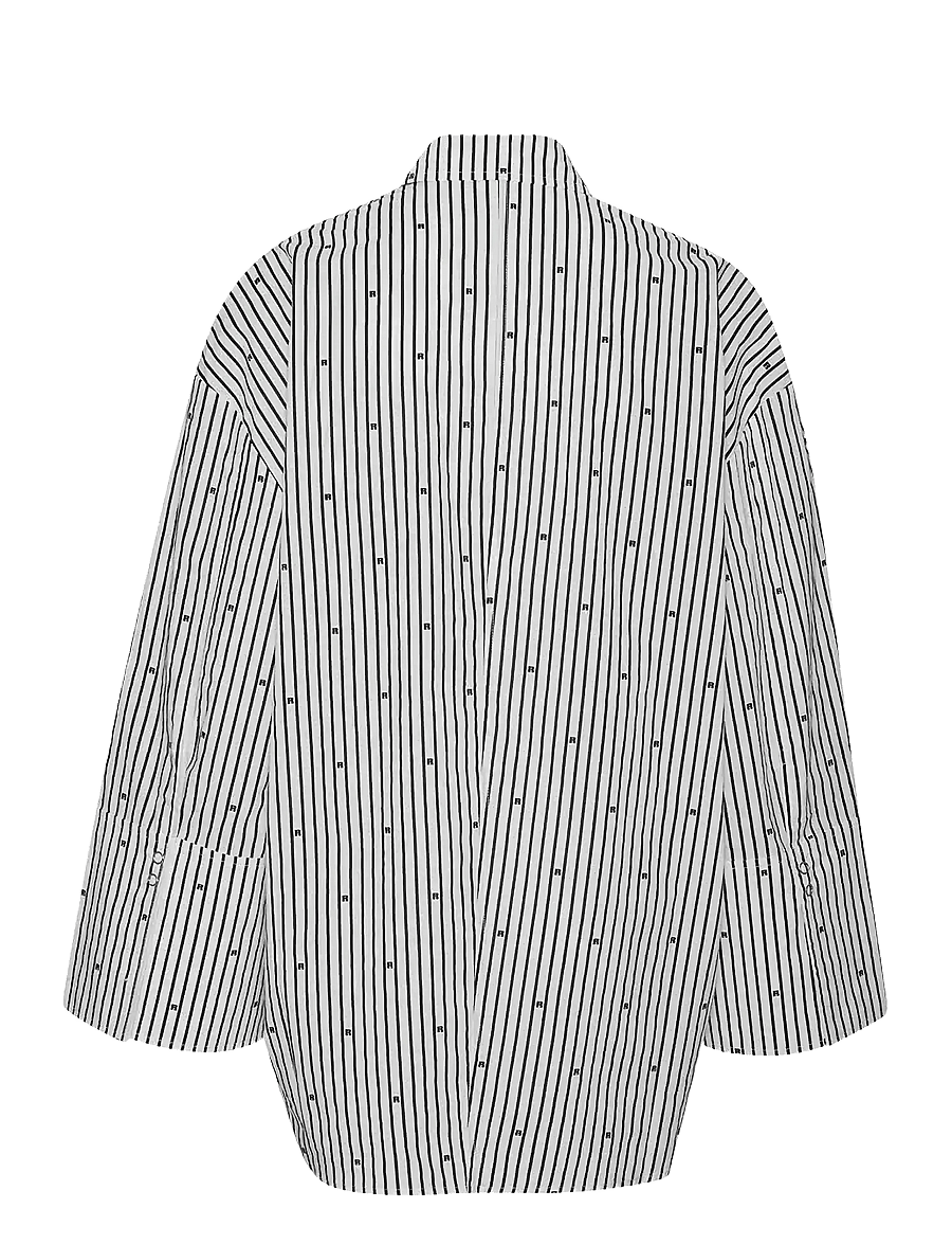 ROTATE Birger Christensen - POPLIN OVERSIZED SHIRT - 1000 black comb. - 2