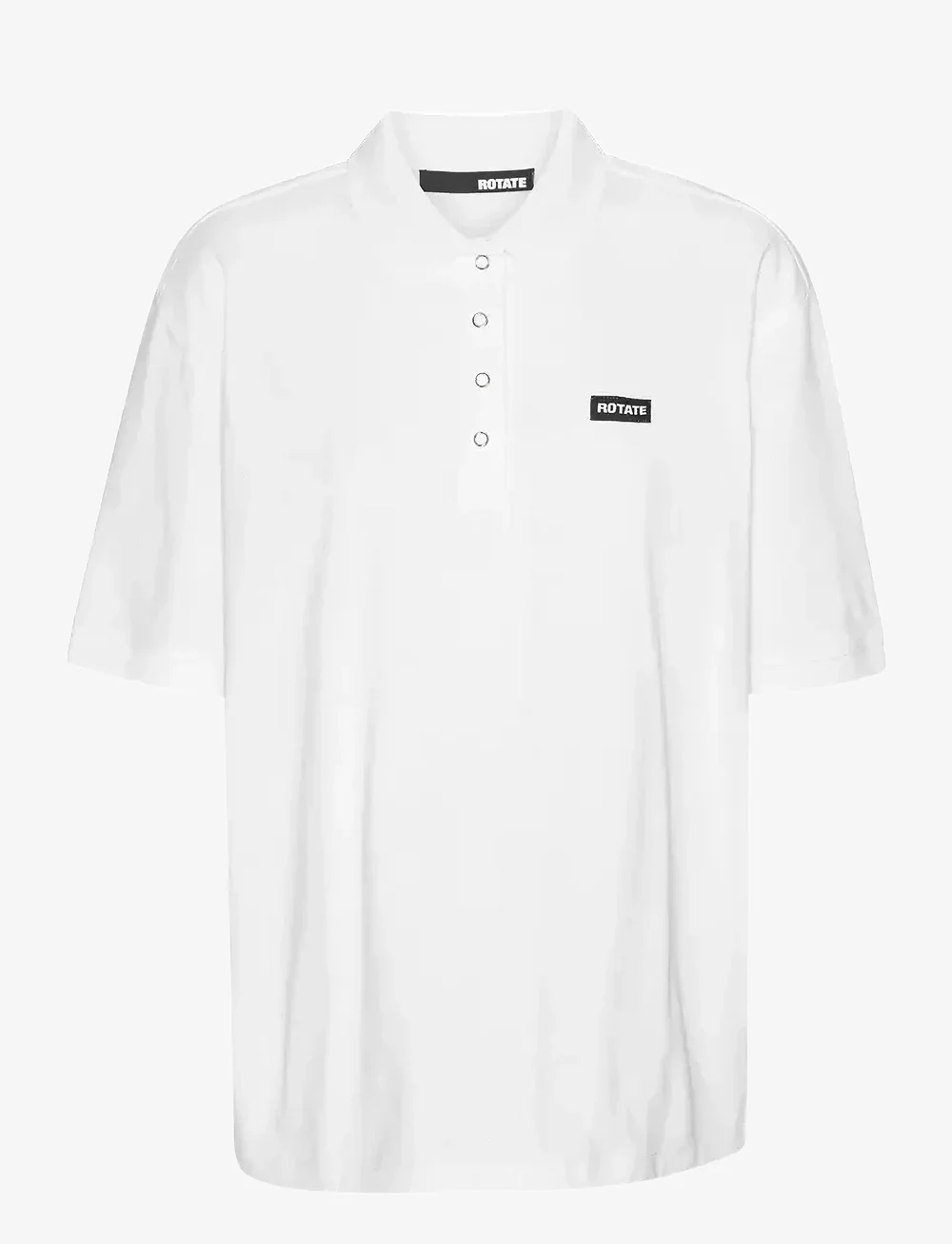 ROTATE Birger Christensen - COTTON SHORT SLEEVE POLO - pikéer - bright white - 1