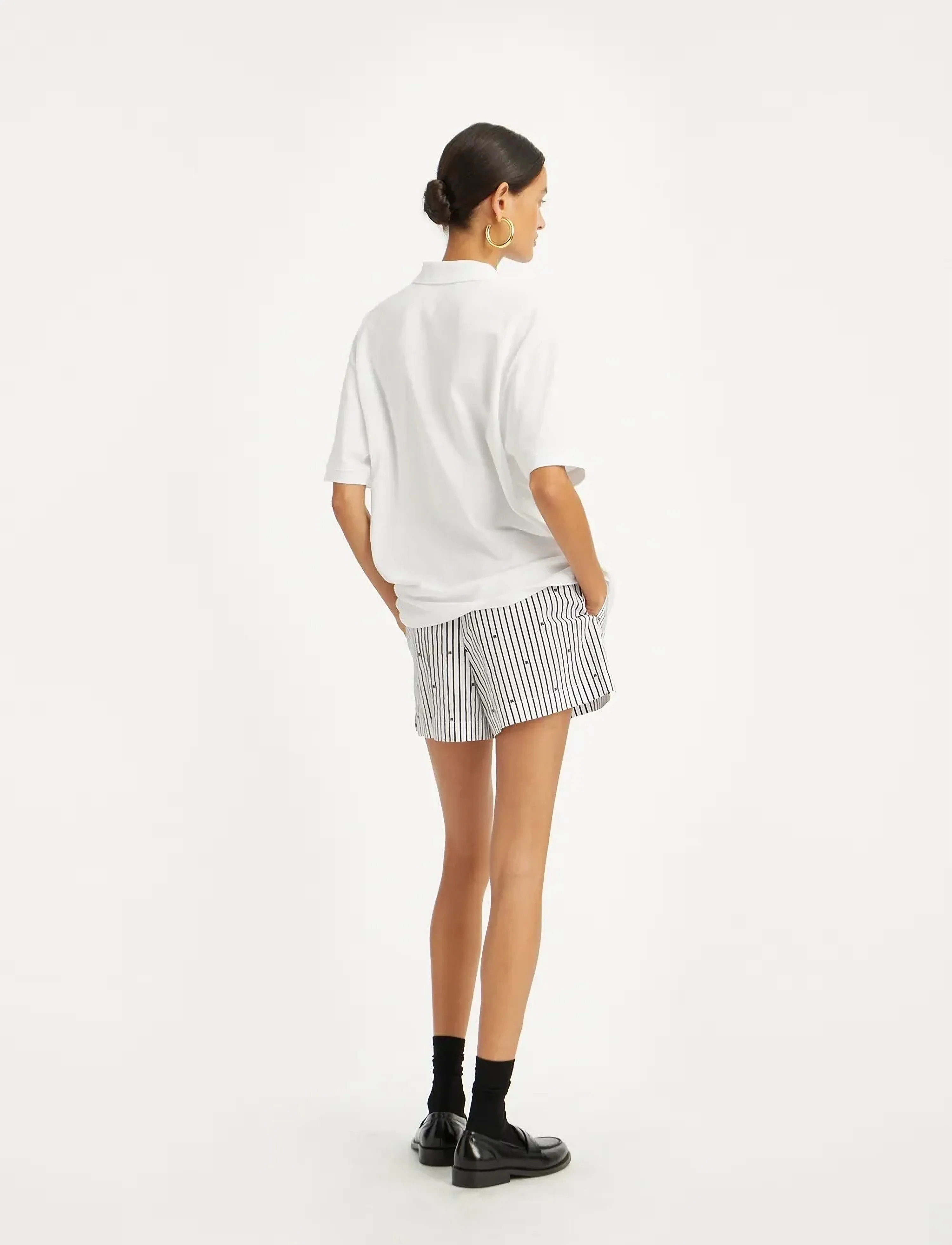 ROTATE Birger Christensen - COTTON SHORT SLEEVE POLO - bright white - 3