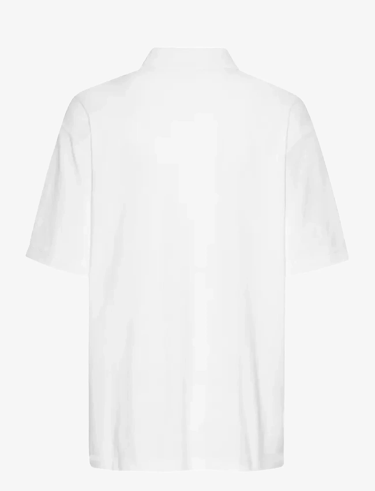 ROTATE Birger Christensen - COTTON SHORT SLEEVE POLO - t-shirts & topper - bright white - 2
