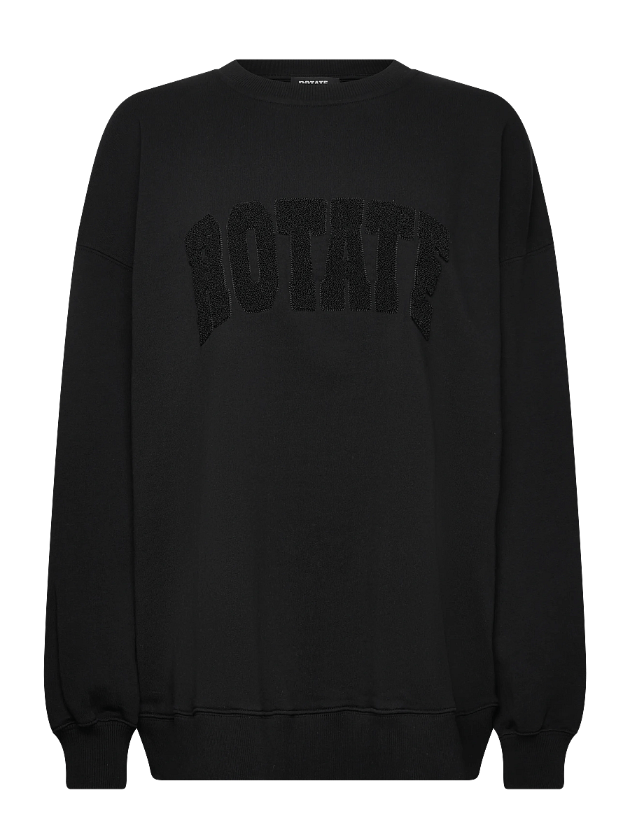 ROTATE Birger Christensen - Heavy Sweat Crewneck - sweatshirts & hoodies - black - 1