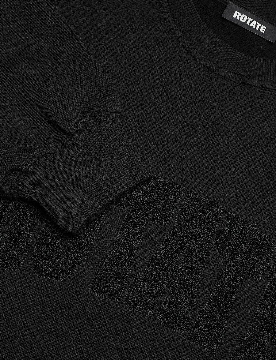 ROTATE Birger Christensen - Heavy Sweat Crewneck - sweatshirts & hoodies - black - 5