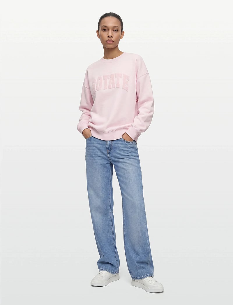 ROTATE Birger Christensen - Heavy Sweat Crewneck - sweatshirts & hoodies - orchid ice - 0