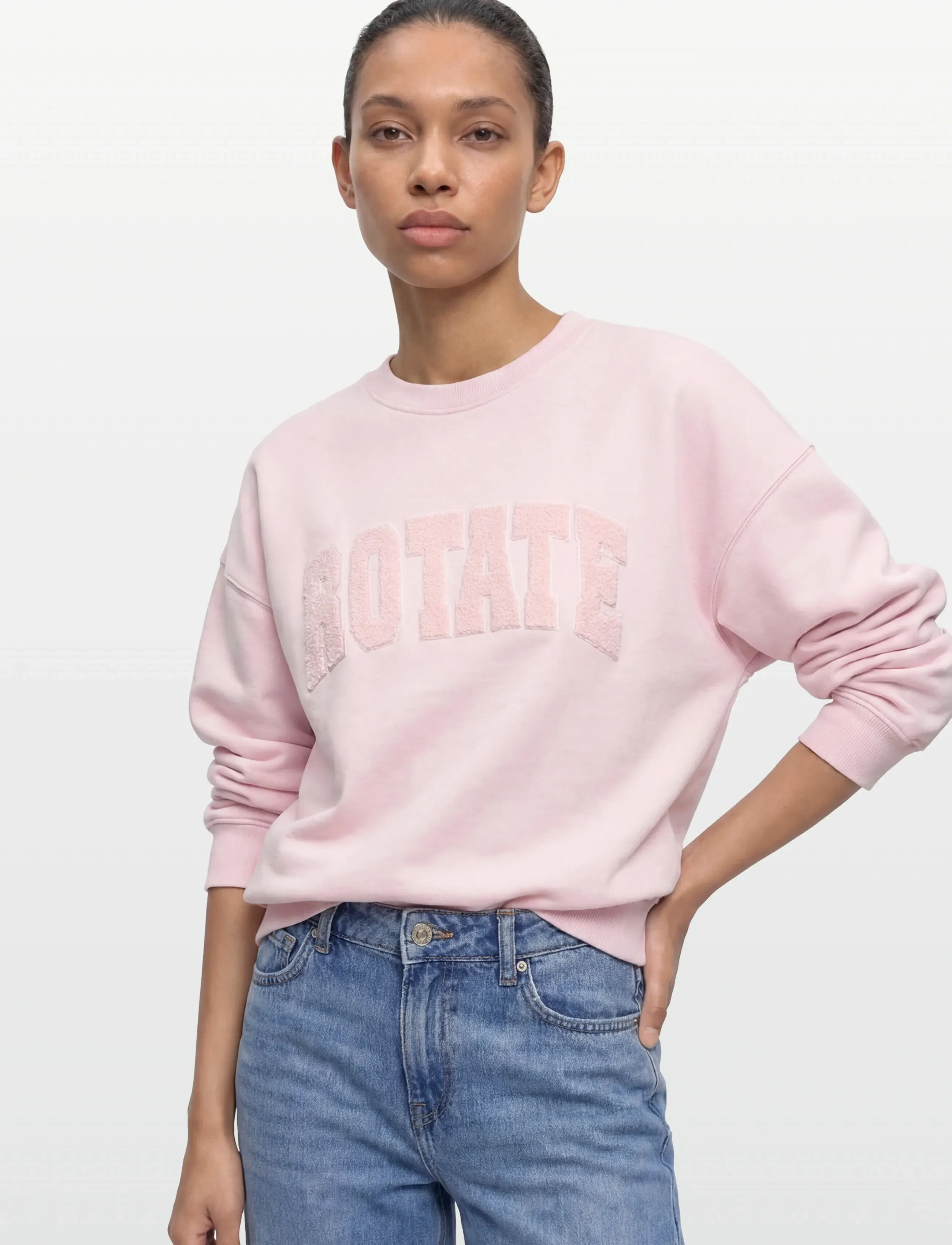 ROTATE Birger Christensen - Heavy Sweat Crewneck - orchid ice - 3