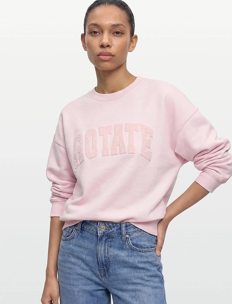 ROTATE Birger Christensen - Heavy Sweat Crewneck - sweatshirts & hoodies - orchid ice - 3