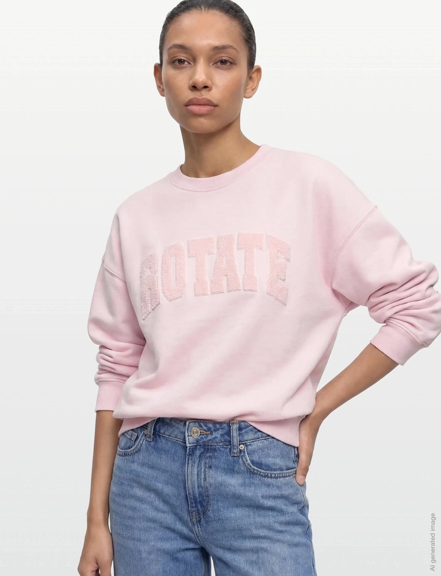 ROTATE Birger Christensen - Heavy Sweat Crewneck - orchid ice - 3