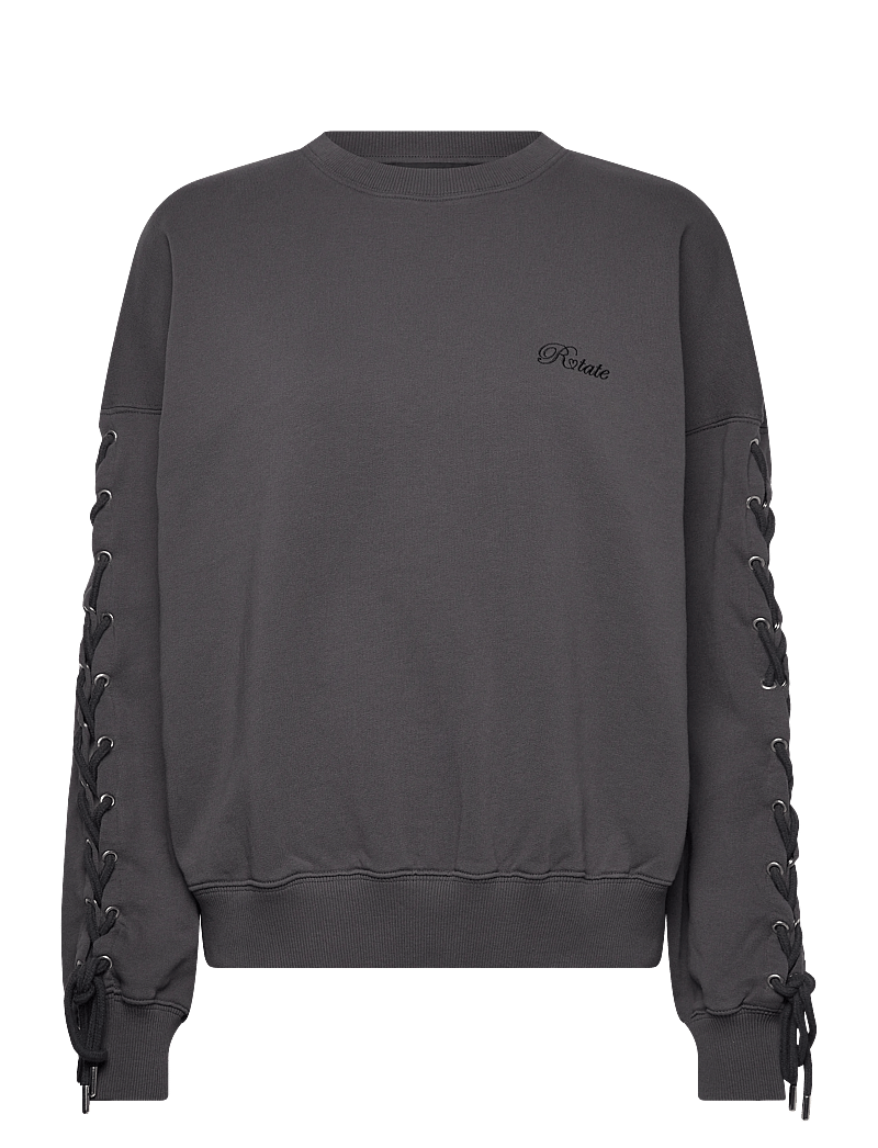 ROTATE Birger Christensen - LACING CREWNECK - dressipluusid ja kapuutsiga dressipluusid - gray pinstripe - 0