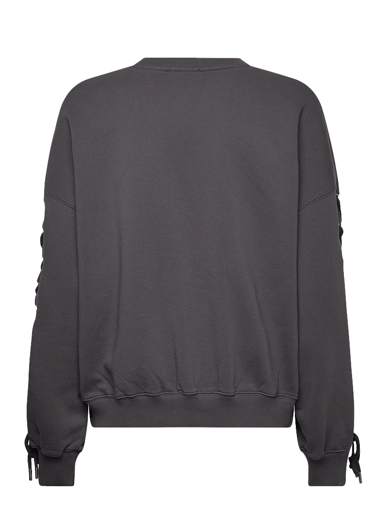 ROTATE Birger Christensen - LACING CREWNECK - dressipluusid ja kapuutsiga dressipluusid - gray pinstripe - 1
