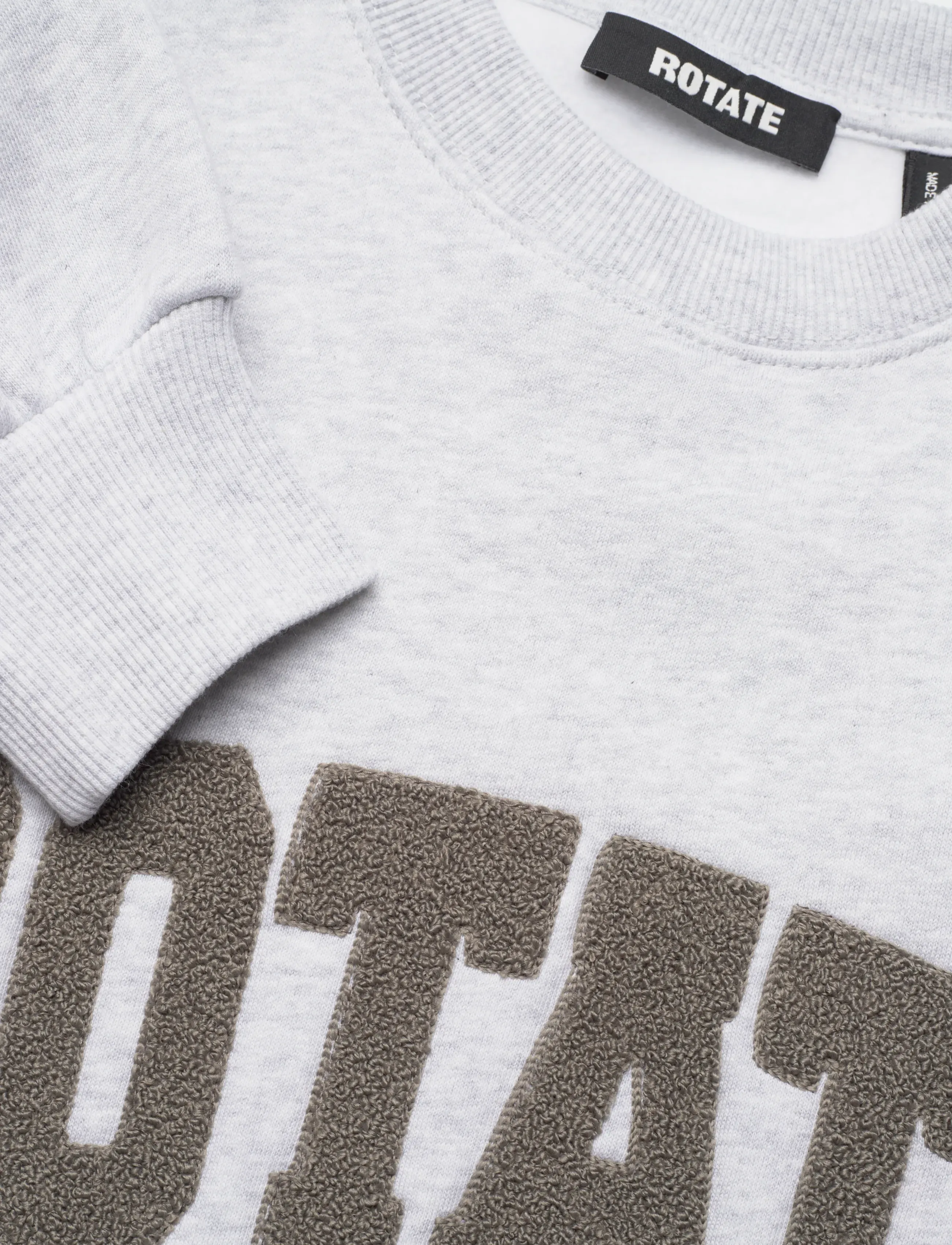 ROTATE Birger Christensen - HEAVY SWEAT CREWNECK - light grey melange - 2