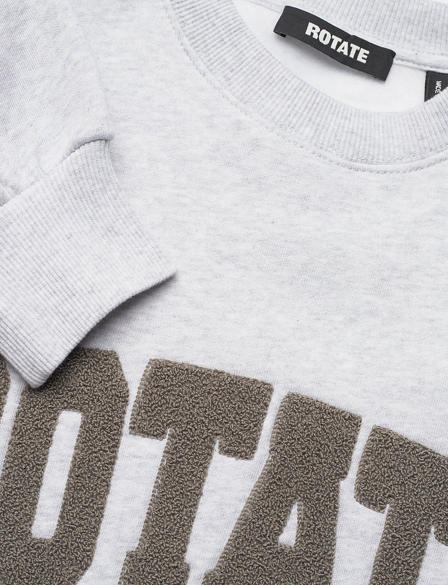 ROTATE Birger Christensen - HEAVY SWEAT CREWNECK - light grey melange - 2