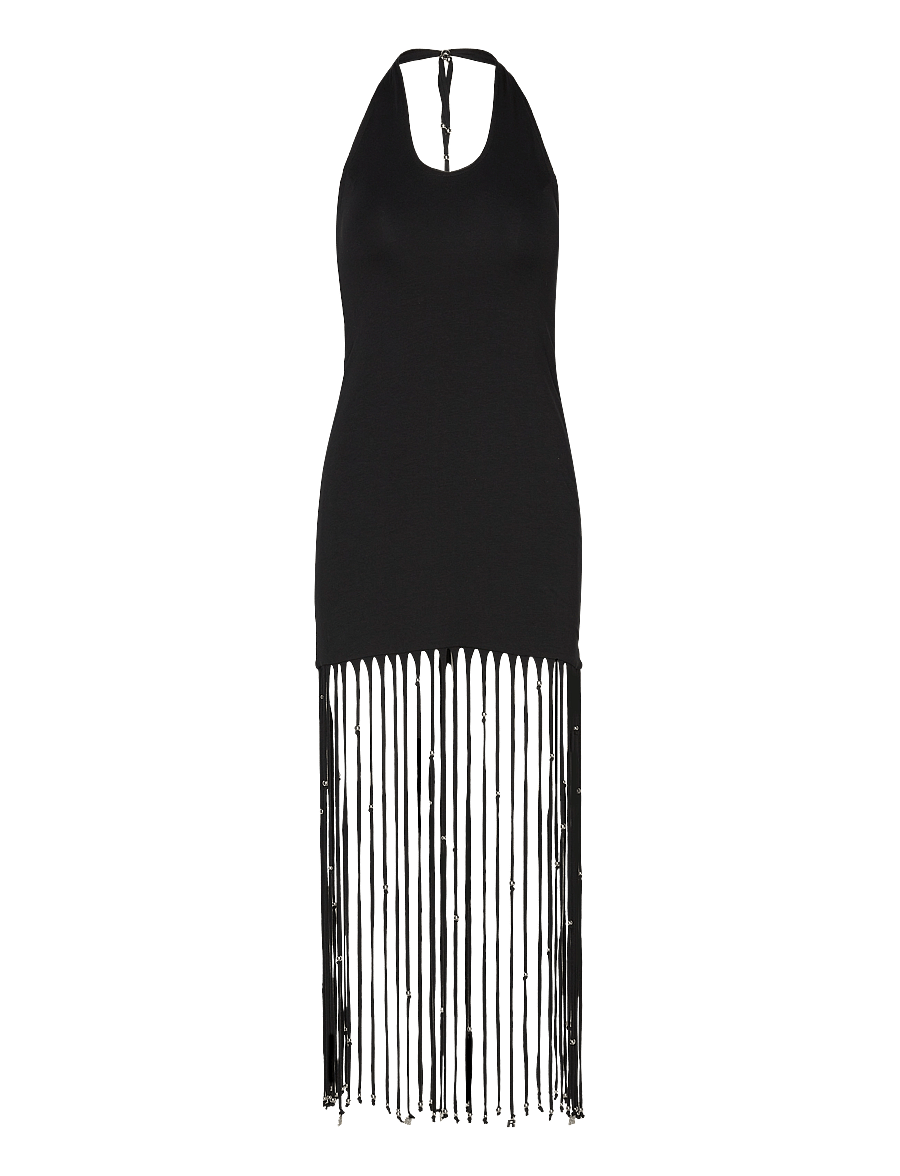 ROTATE Birger Christensen - Light Jersey Maxi Dress - sommarklänningar - black - 0