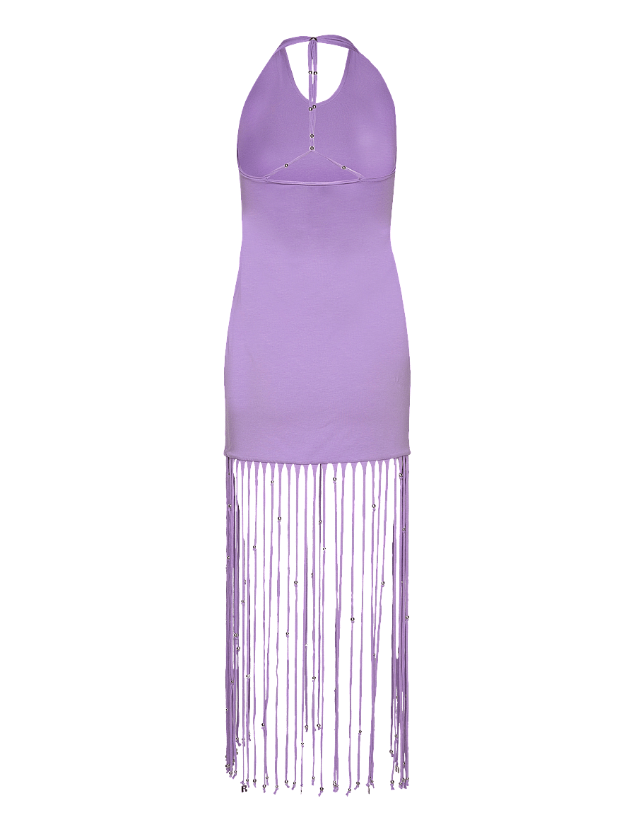 ROTATE Birger Christensen - Light Jersey Maxi Dress - t-shirtklänningar - fairy wren purple - 1