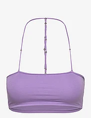ROTATE Birger Christensen - Light Jersey Cropped Top - crop tops - fairy wren purple - 0