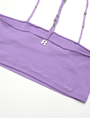 ROTATE Birger Christensen - Light Jersey Cropped Top - crop tops - fairy wren purple - 3
