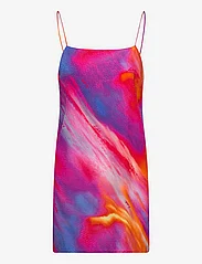 ROTATE Birger Christensen - Fine Jacquard Mini Dress - slip kjoler - blazing orange comb. - 0