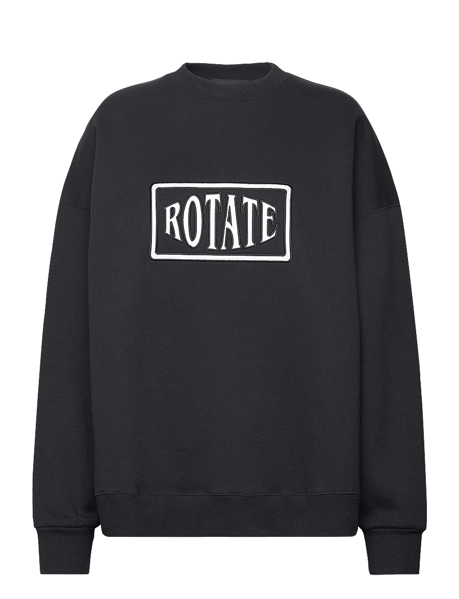 ROTATE Birger Christensen - Sweat Crewneck With Logo - black - 0