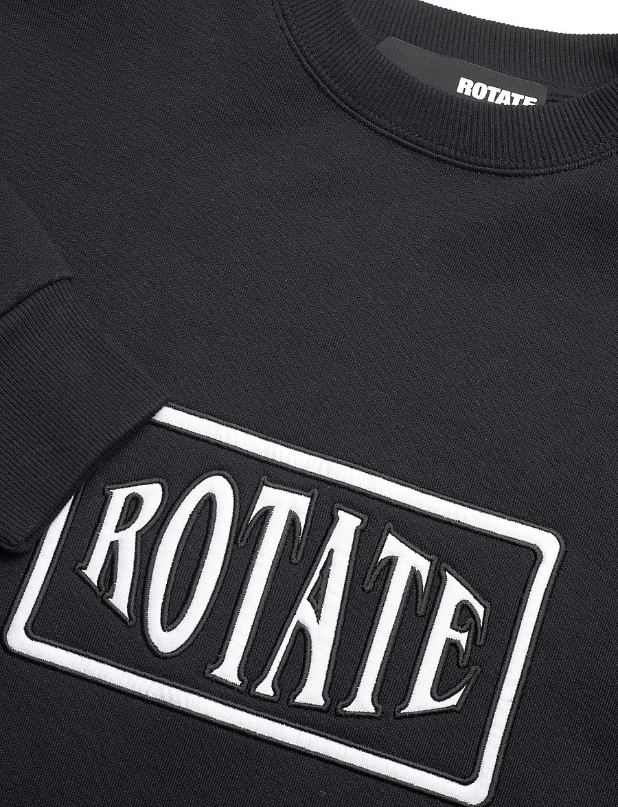 ROTATE Birger Christensen - Sweat Crewneck With Logo - black - 2