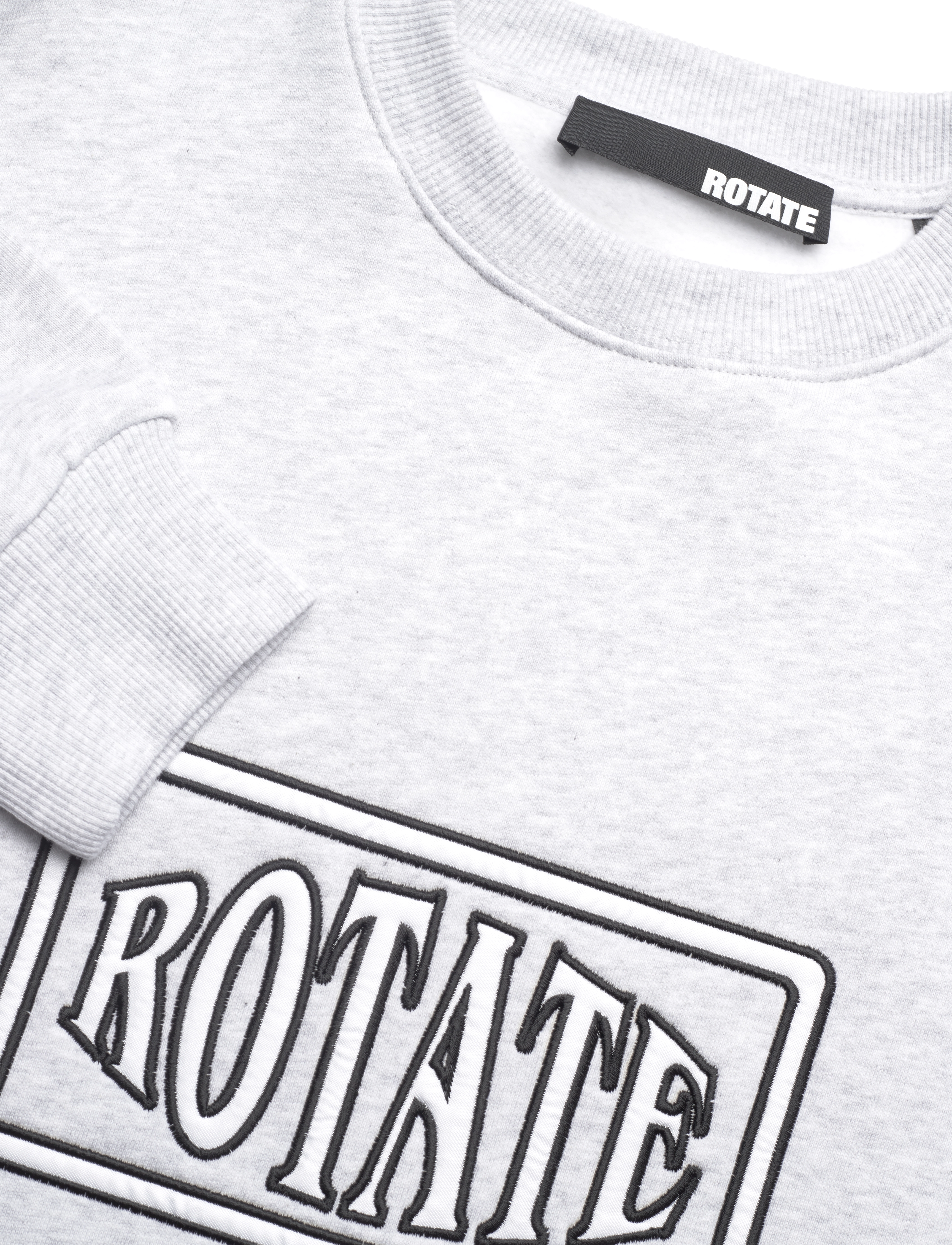 ROTATE Birger Christensen - Sweat Crewneck With Logo - light grey melange - 2
