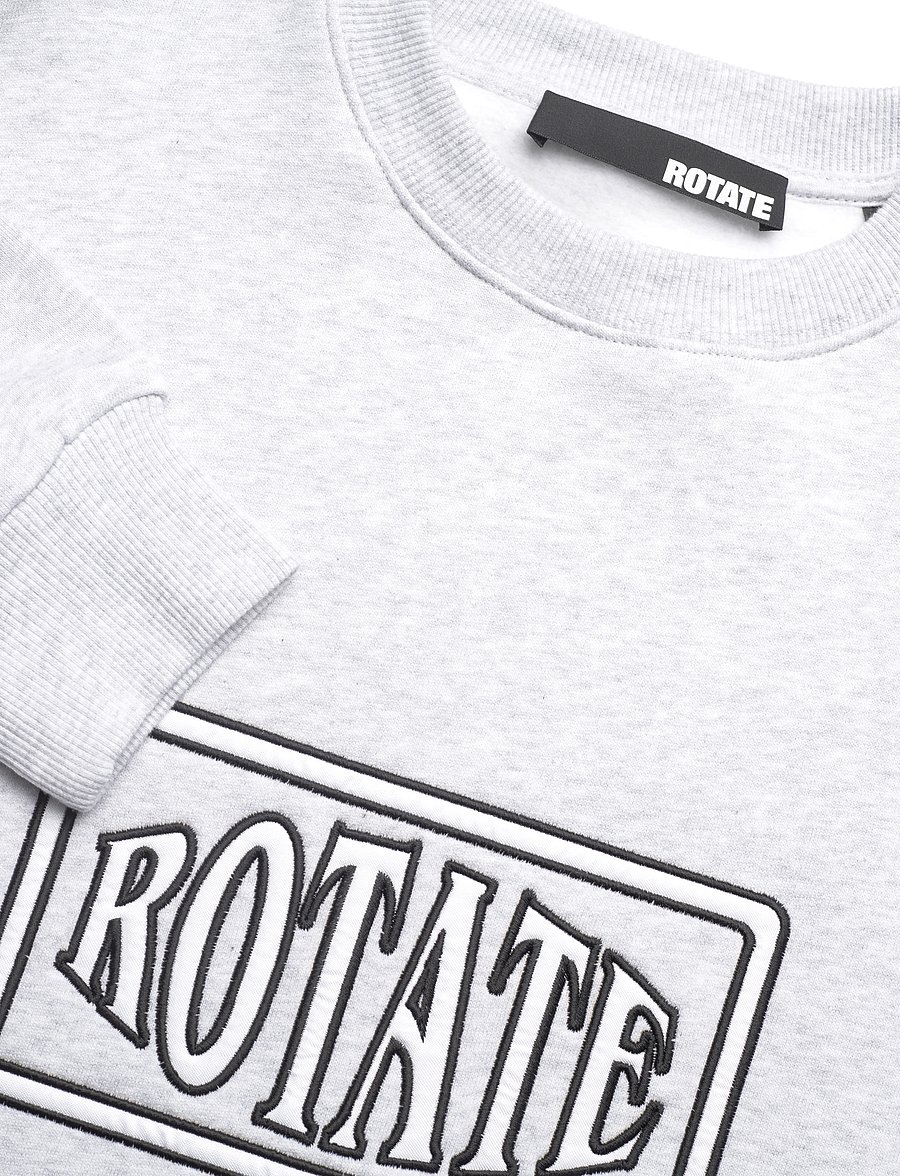 ROTATE Birger Christensen - Sweat Crewneck With Logo - light grey melange - 2