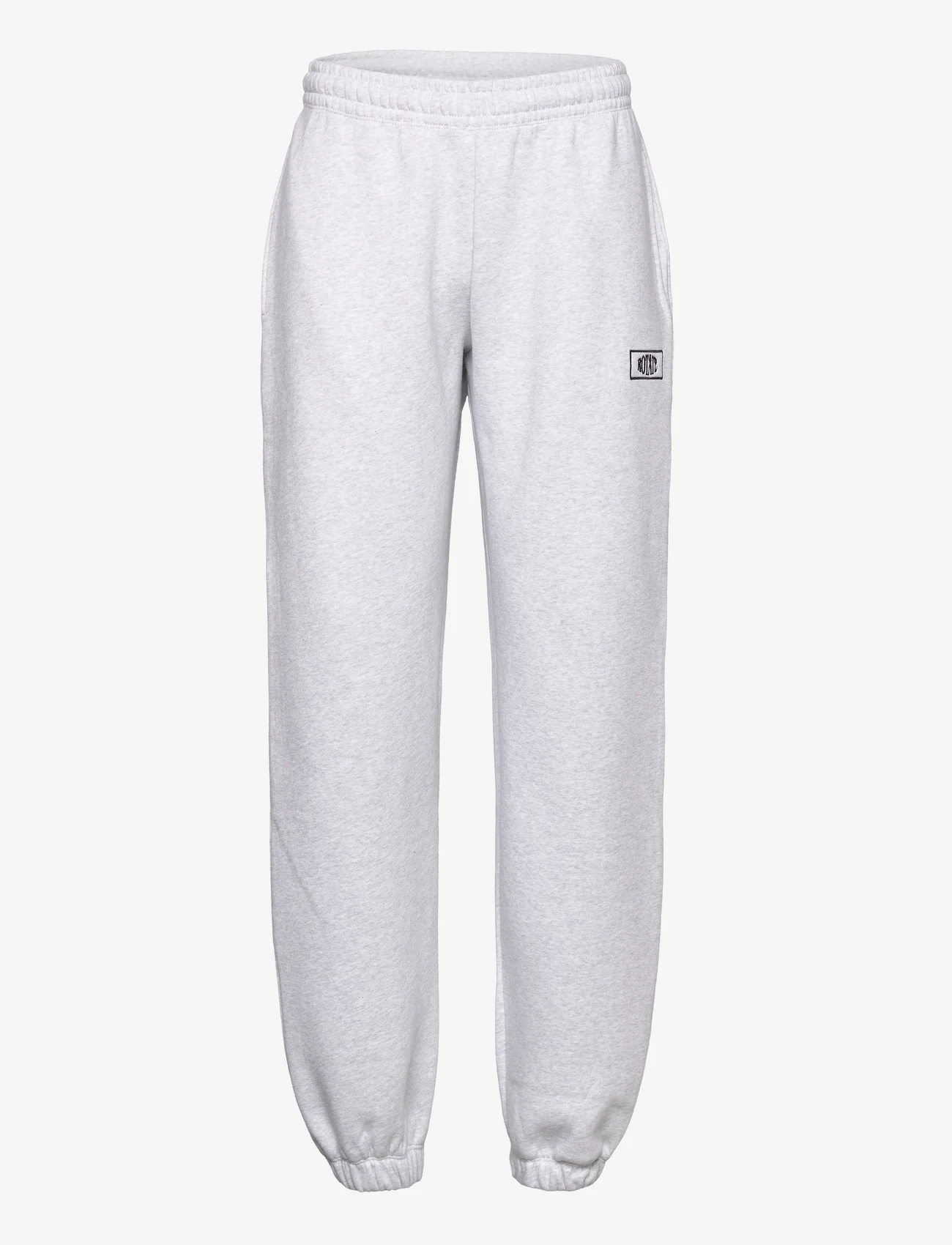 ROTATE Birger Christensen - Sweatpants With Logo - doły - light grey melange - 0