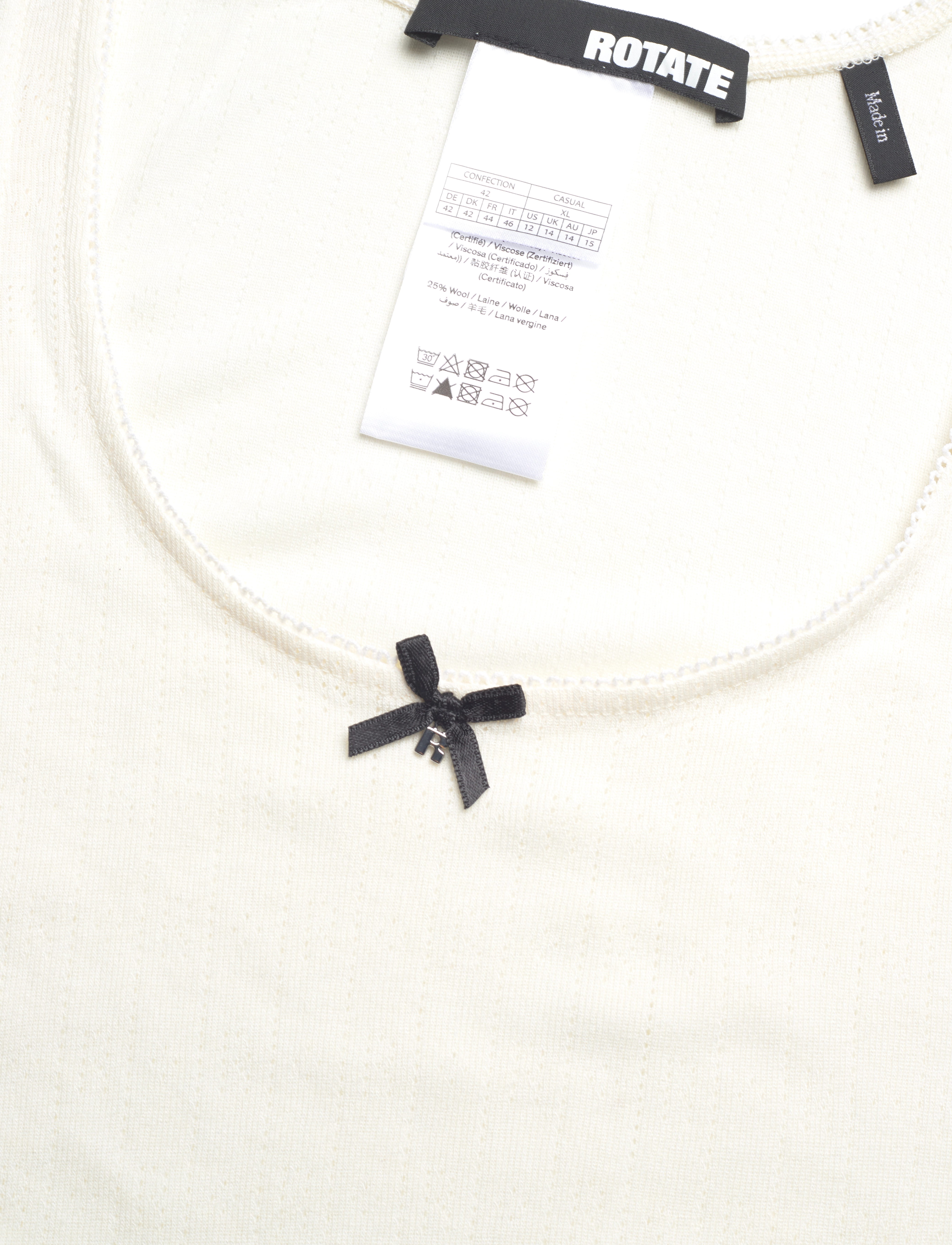ROTATE Birger Christensen - Pointelle Tank Top - bright white - 2