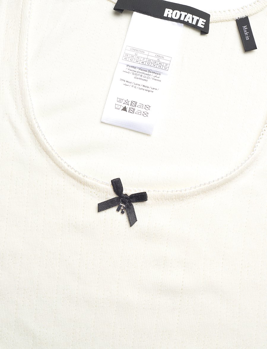 ROTATE Birger Christensen - Pointelle Tank Top - bright white - 2