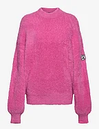 Printed Fluffy Knit Shirt - IBIS ROSE