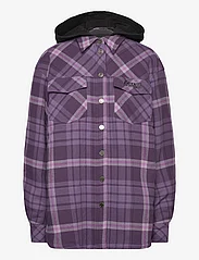 ROTATE Birger Christensen - Flannel Oversized Shirt - sievietēm - vintage violet comb. - 0