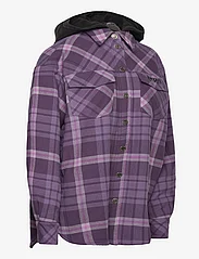 ROTATE Birger Christensen - Flannel Oversized Shirt - nordic style - vintage violet comb. - 2