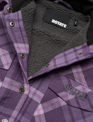 ROTATE Birger Christensen - Flannel Oversized Shirt - nordic style - vintage violet comb. - 6