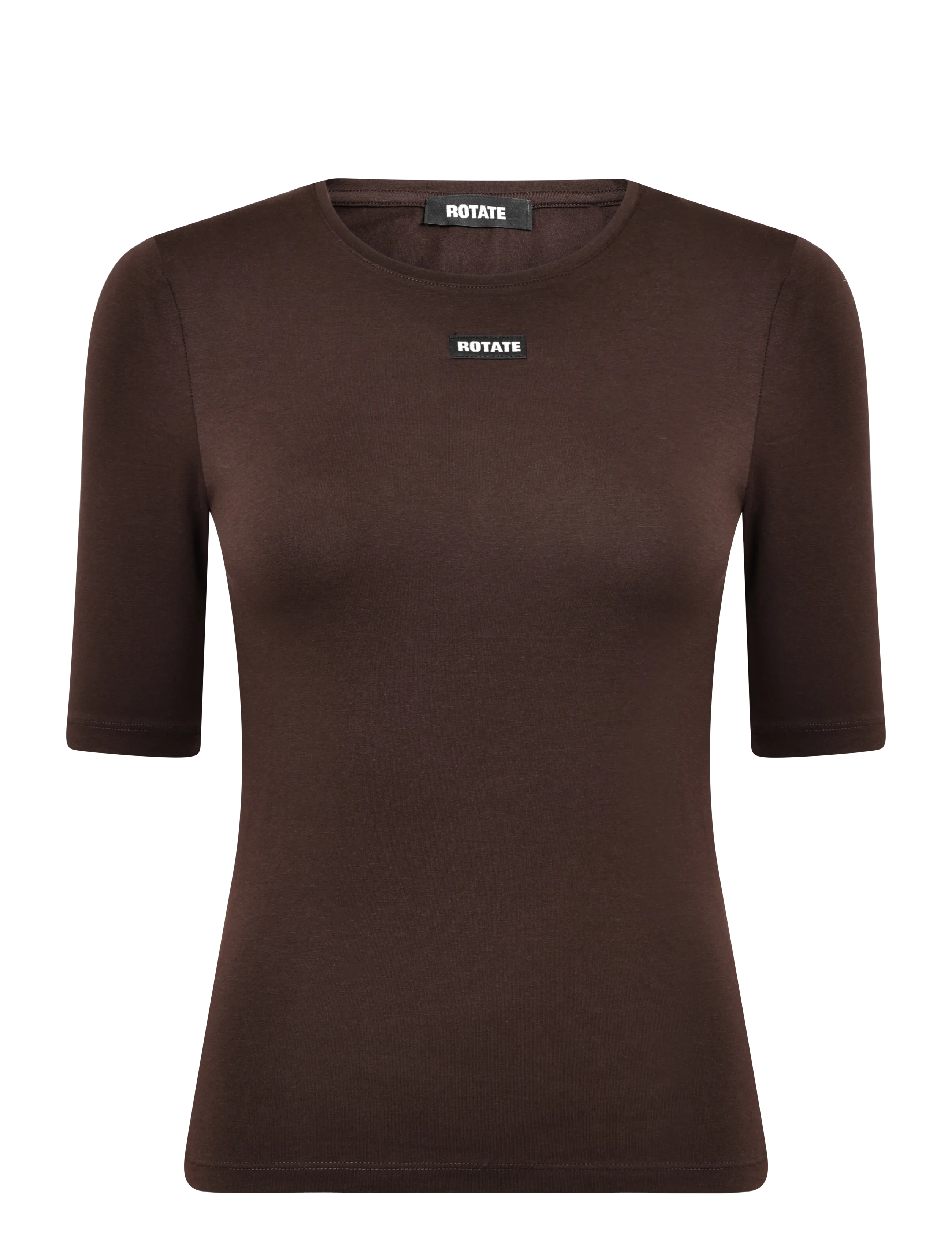 ROTATE Birger Christensen SHORT SLEEVE T-SHIRT - T-shirts - MOLÉ / brown