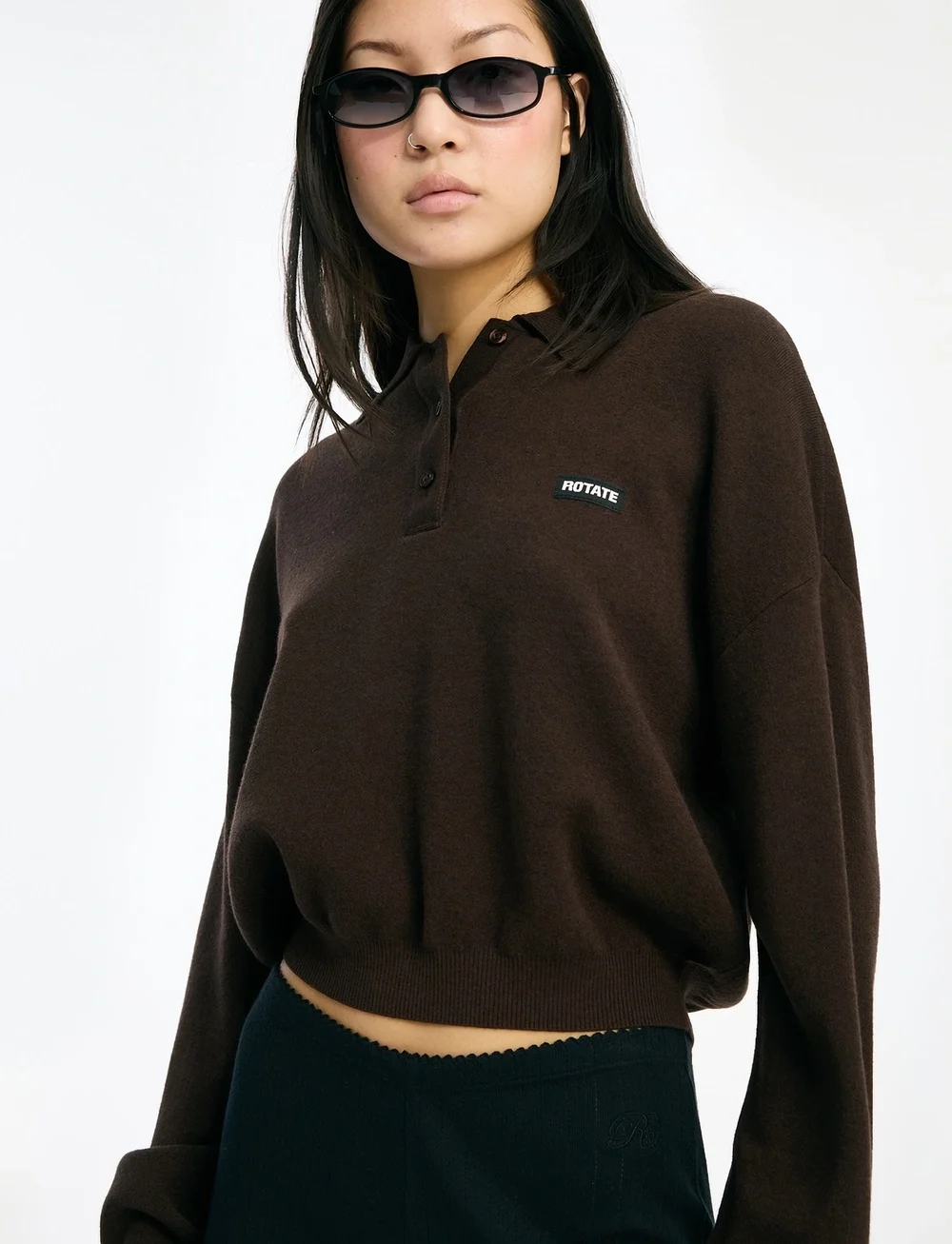 ROTATE Birger Christensen - SLINKY KNIT POLO - polosärgid - molÉ - 4