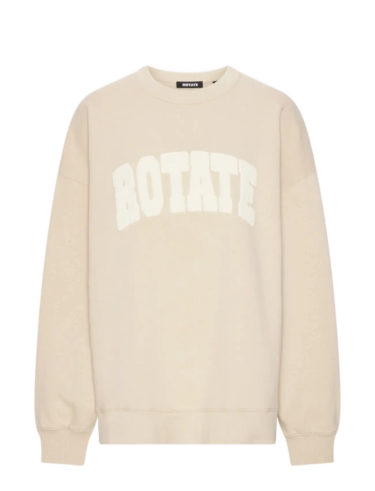 ROTATE Birger Christensen HEAVY SWEAT CREWNECK - Kläder - CEMENT / beige