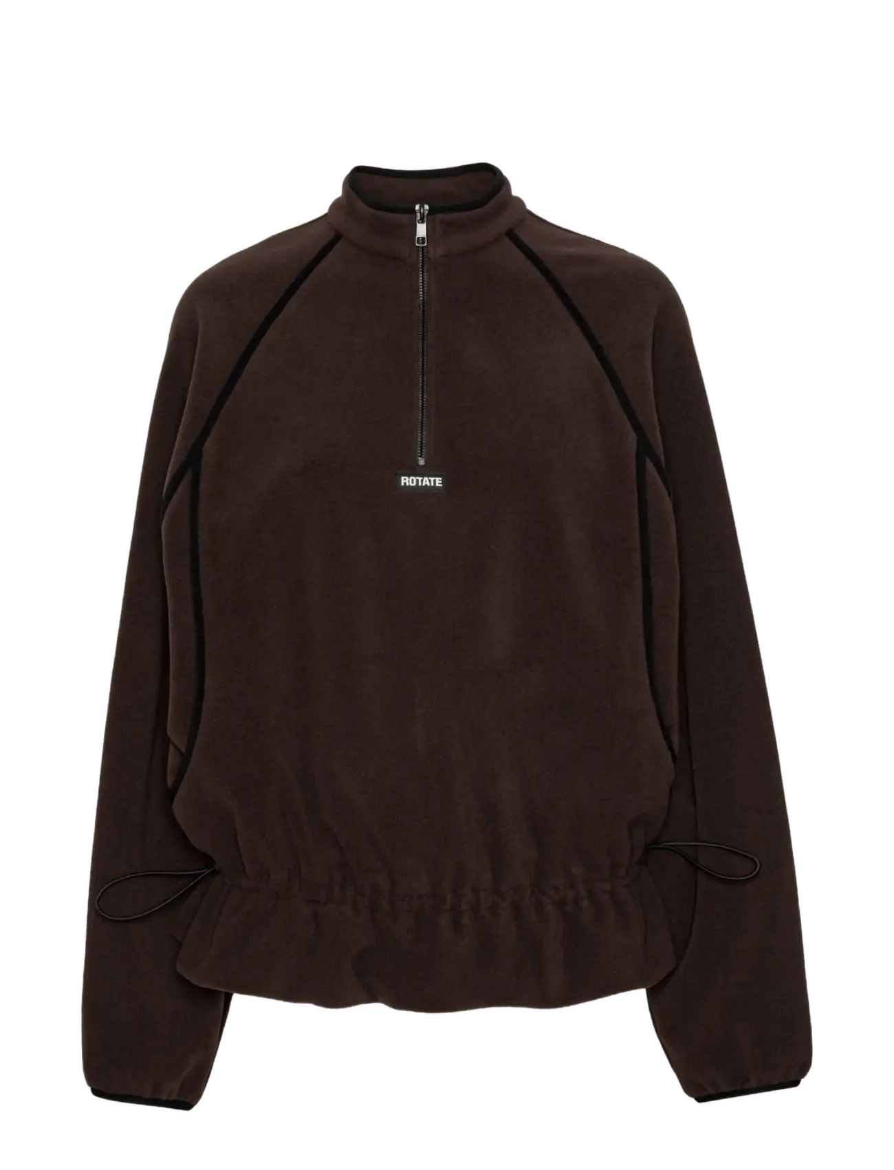 ROTATE Birger Christensen Fleece Half Zip Jacket - Dressipluusid - MOLÉ / brown