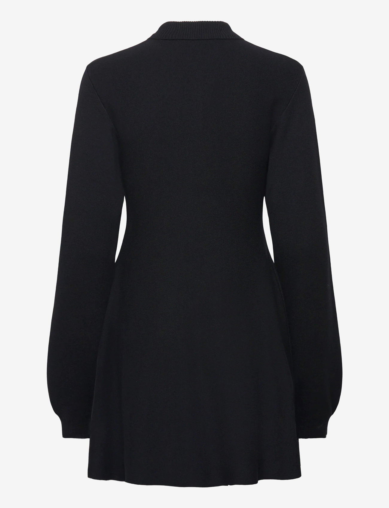 ROTATE Birger Christensen - Slinky Knit Polo Dress - kootud kleidid - black - 2